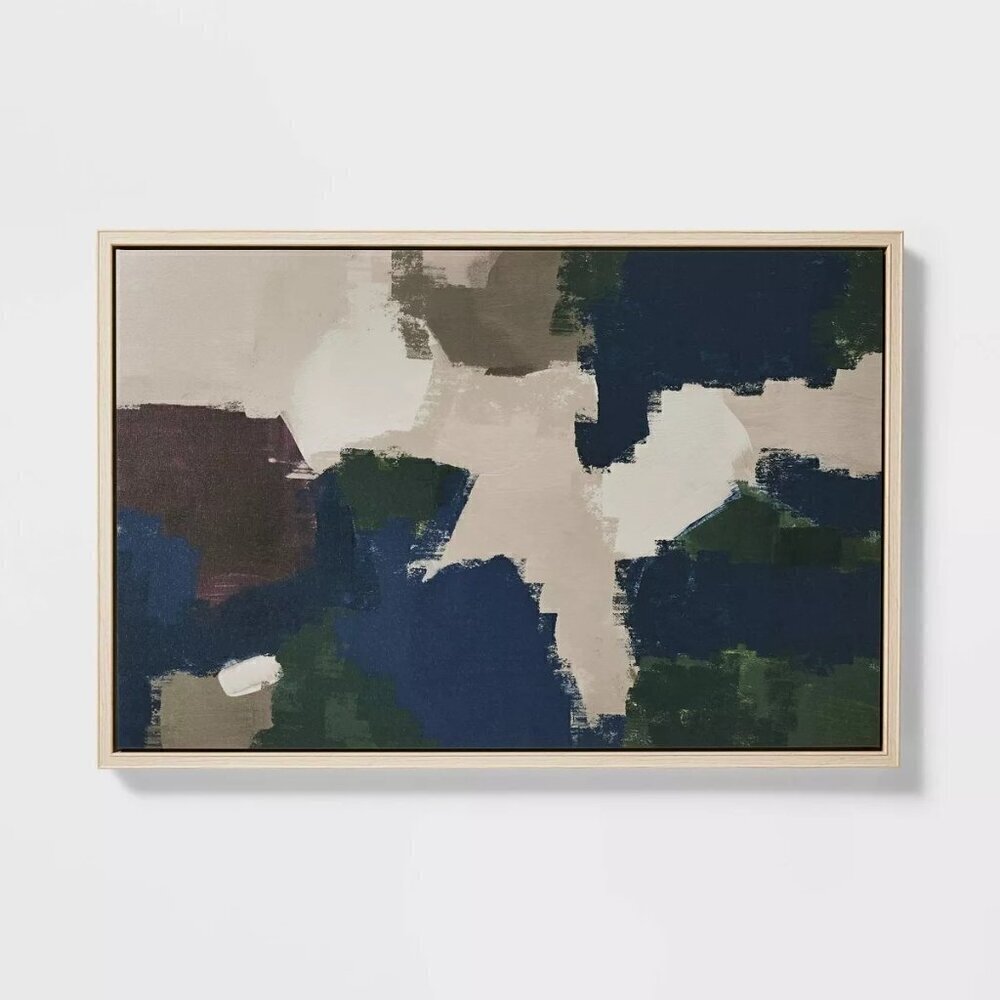 36x24 Abstract Framed Wall Art Canvas - Threshold‎ Studio McGee, Target 2023
